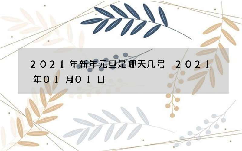 2021年新年元旦是哪天几号 2021年01月01日